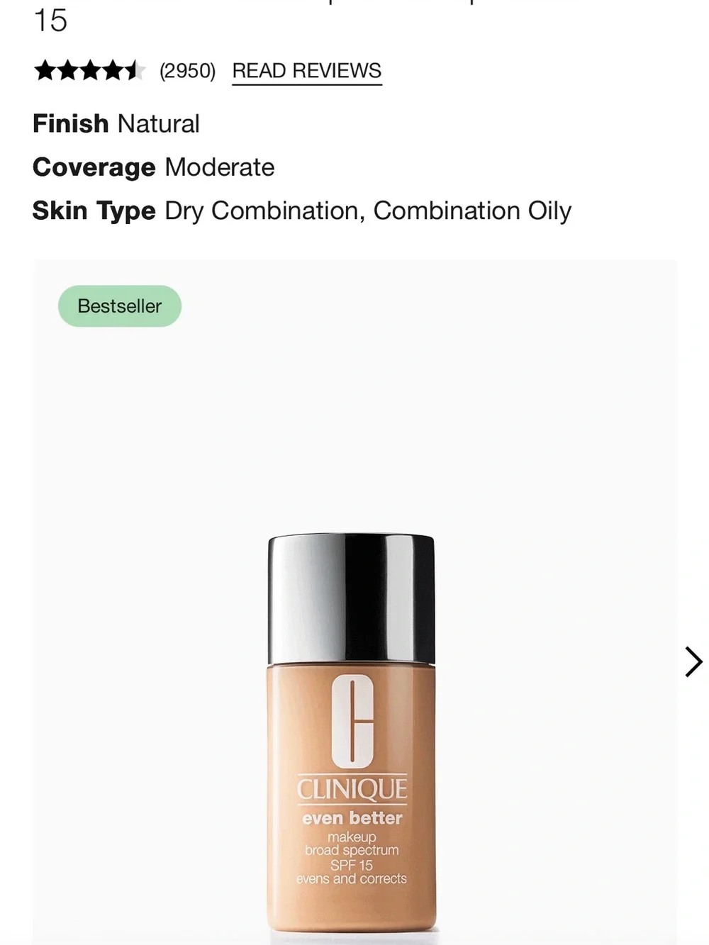 Clinique Even Better Makeup in Linen Shade - Neutral Beige